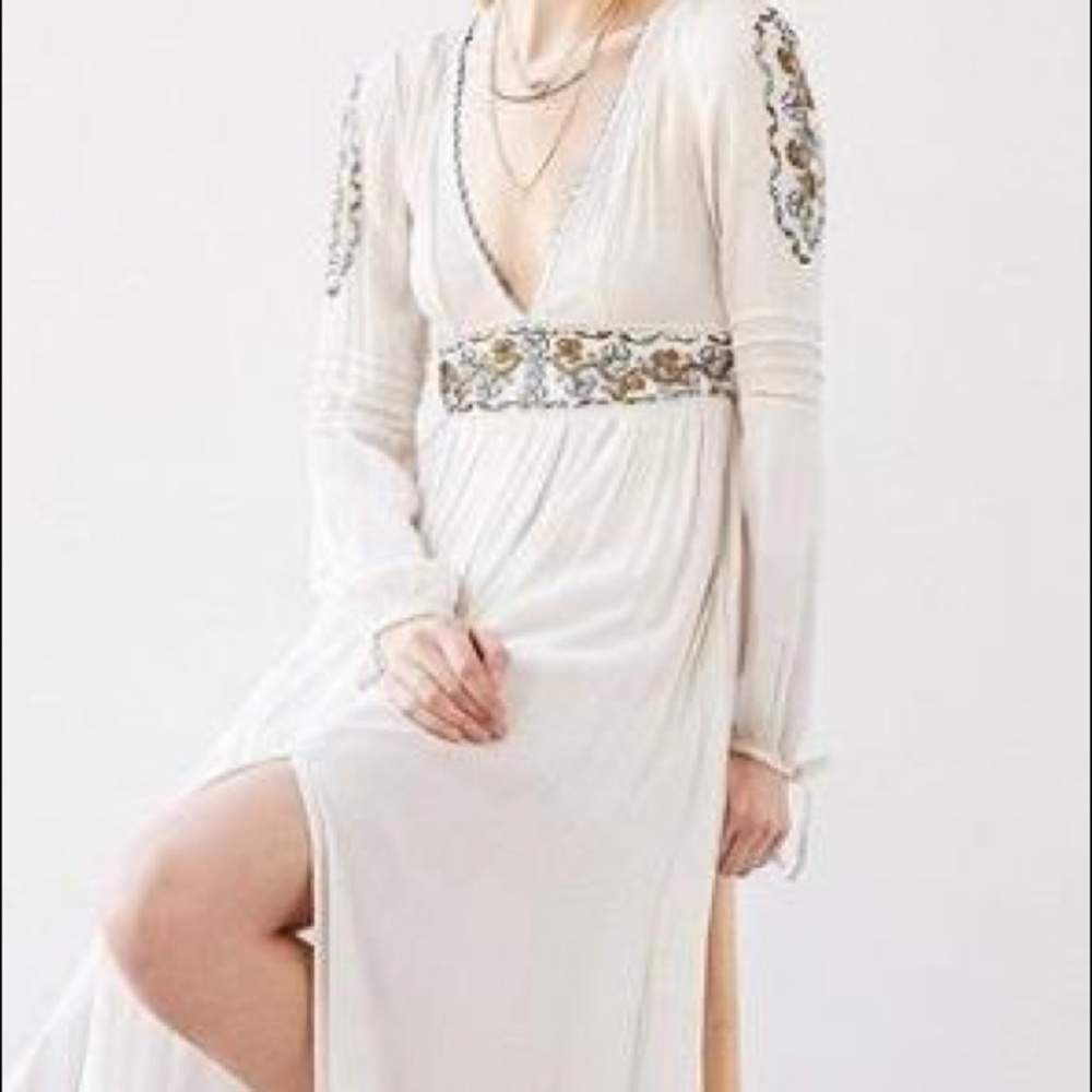 Urban outfitters ecote cream boho maxi
